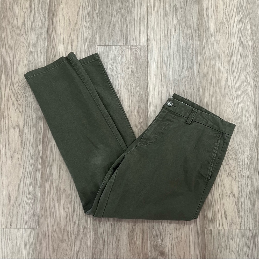 Old Navy Olive Green Straight Fit Chino Pants Mens 34x32